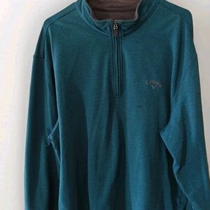 Callaway Men's Zip-Up Sweater in Teal